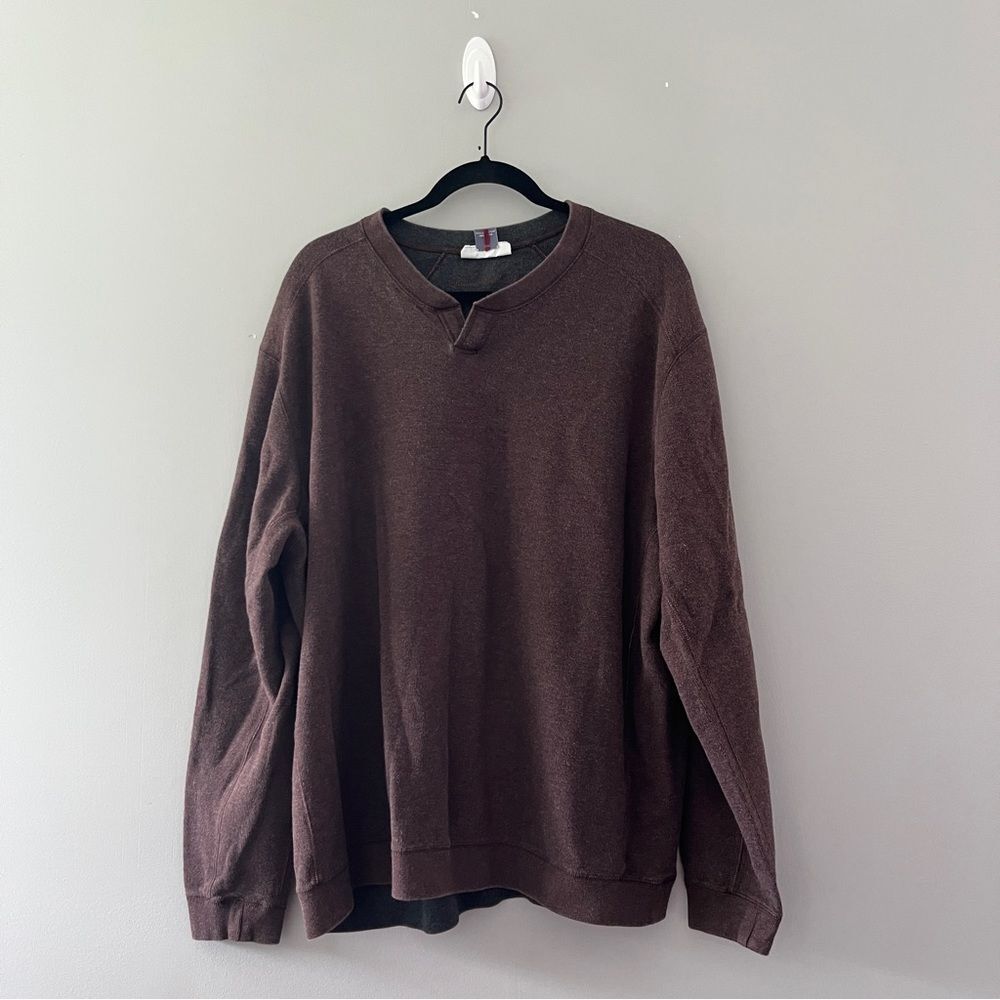 Tommy Bahama maroon pullover sweater gray reversible size XL